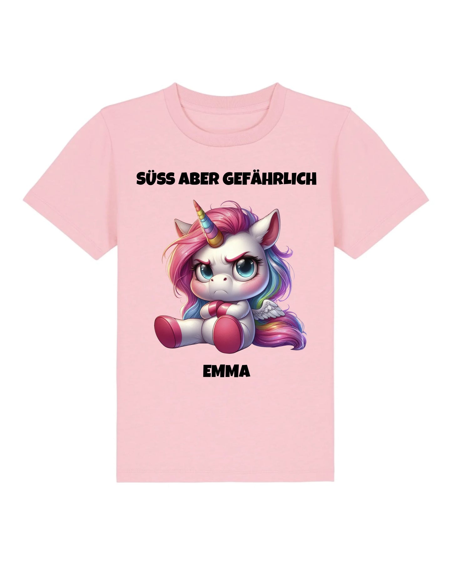 Süß aber gefährlich - Organic Kid's Shirt (personalisierbar) Mini Creator T-Shirt ST ST Cotton-Pink