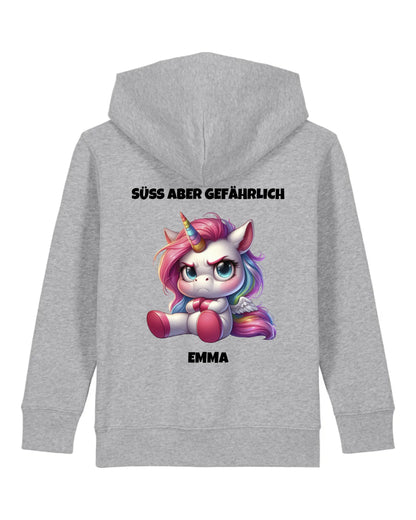 Süß aber gefährlich - Organic Kid's Hoodie (personalisierbar) Mini Cruiser Hoodie ST ST Heather-Grey