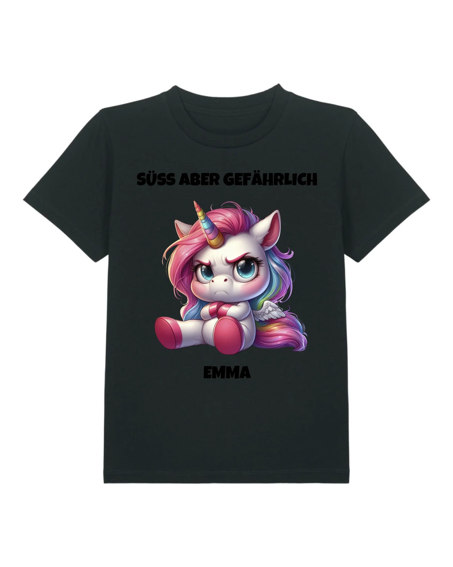 Süß aber gefährlich - Organic Kid's Shirt (personalisierbar) Mini Creator T-Shirt ST ST Black