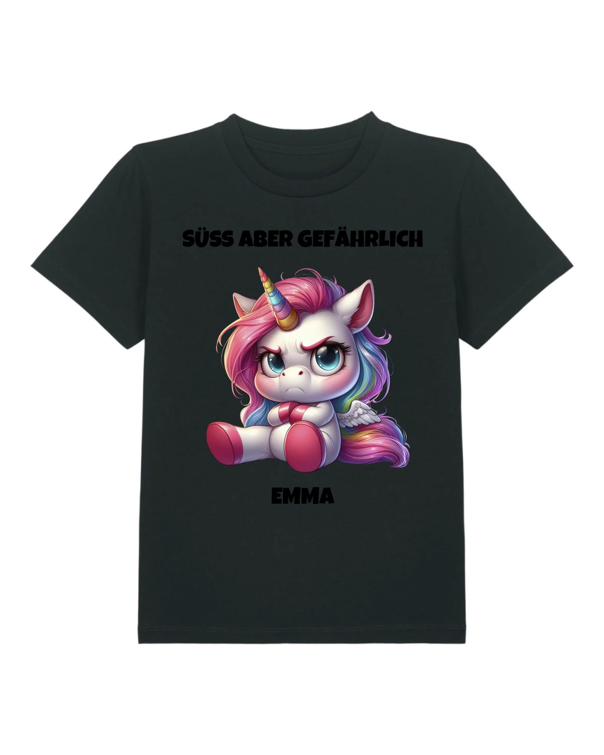 Süß aber gefährlich - Organic Kid's Shirt (personalisierbar) Mini Creator T-Shirt ST ST Black