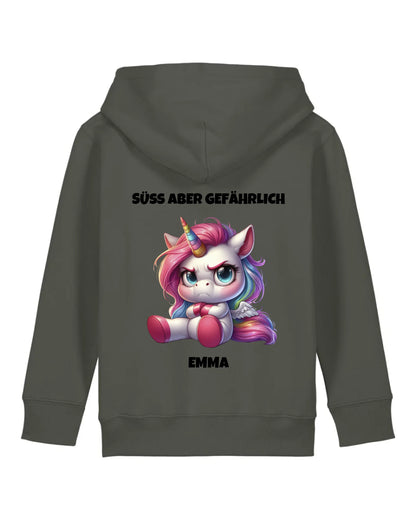 Süß aber gefährlich - Organic Kid's Hoodie (personalisierbar) Mini Cruiser Hoodie ST ST Khaki