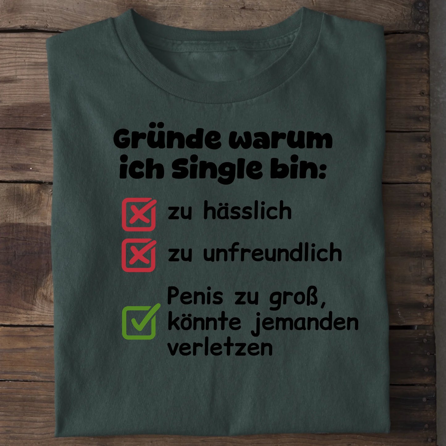 Gründe warum ich Single bin - Organic Men's Shirt (personalisierbar) Crafter T-Shirt ST ST Bottled-Green