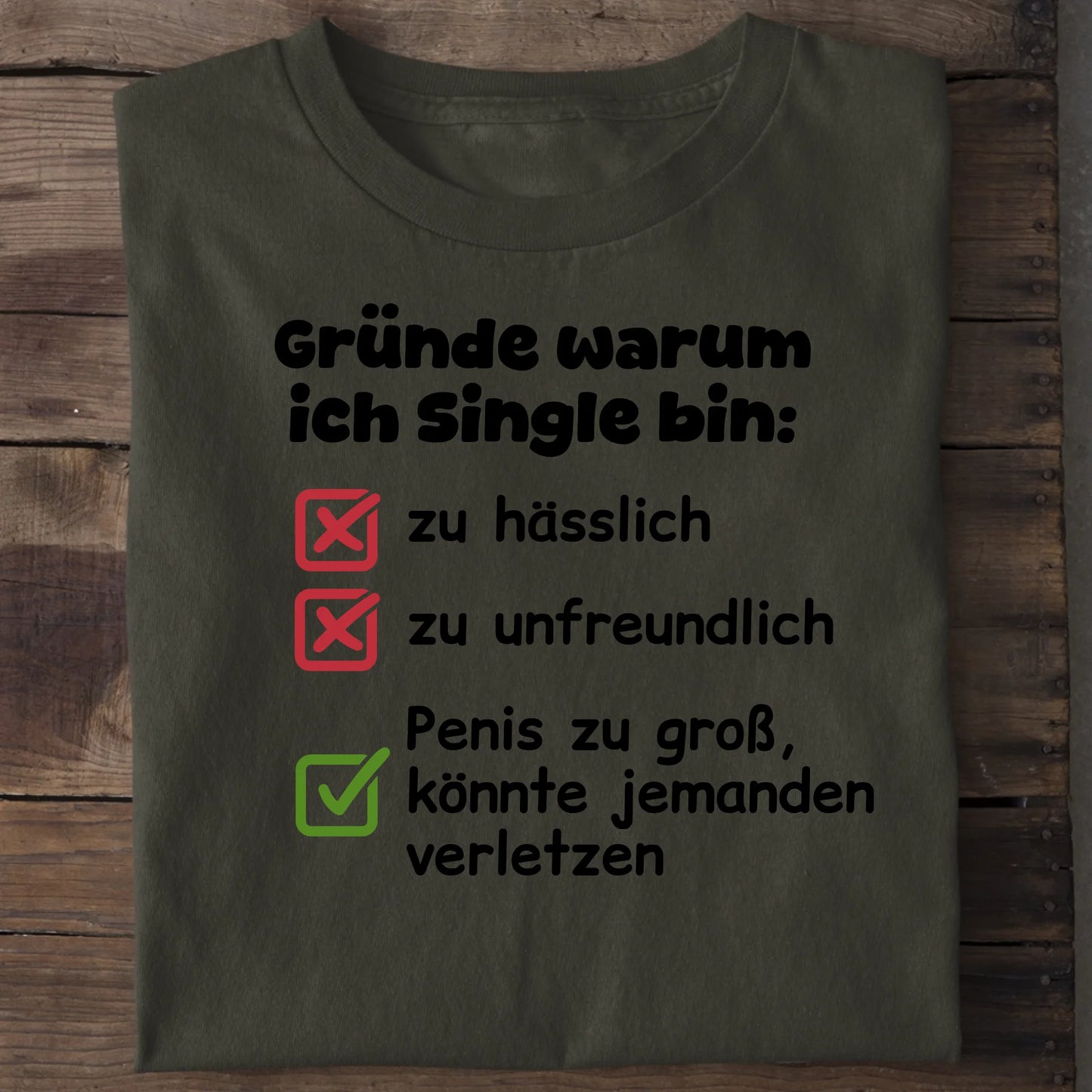Gründe warum ich Single bin - Organic Men's Shirt (personalisierbar) Crafter T-Shirt ST ST Khaki