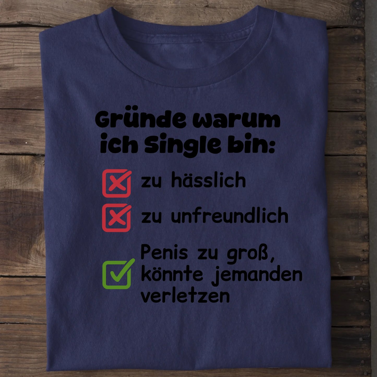 Gründe warum ich Single bin - Organic Men's Shirt (personalisierbar) Crafter T-Shirt ST ST French-Navy
