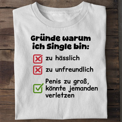 Gründe warum ich Single bin - Organic Men's Shirt (personalisierbar) Crafter T-Shirt ST ST White