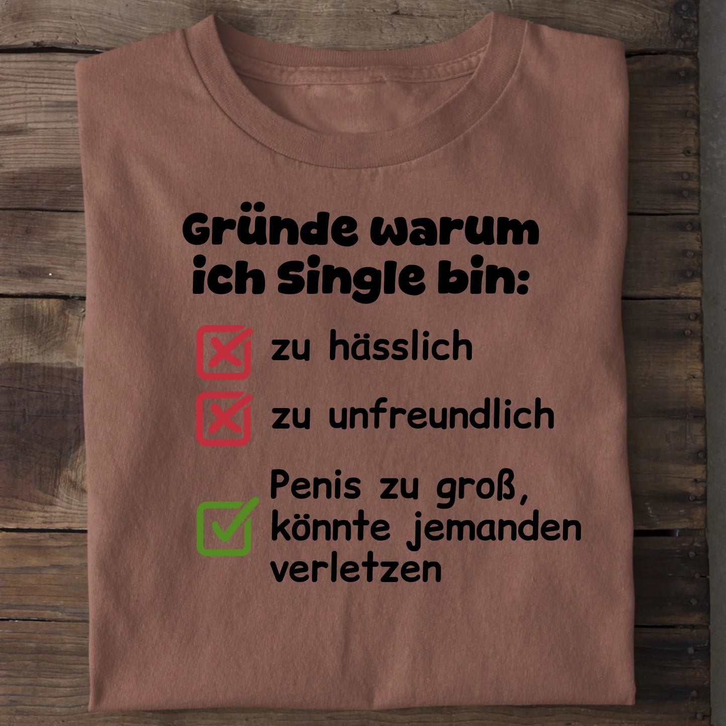 Gründe warum ich Single bin - Organic Men's Shirt (personalisierbar) Crafter T-Shirt ST ST Heritage-Brown