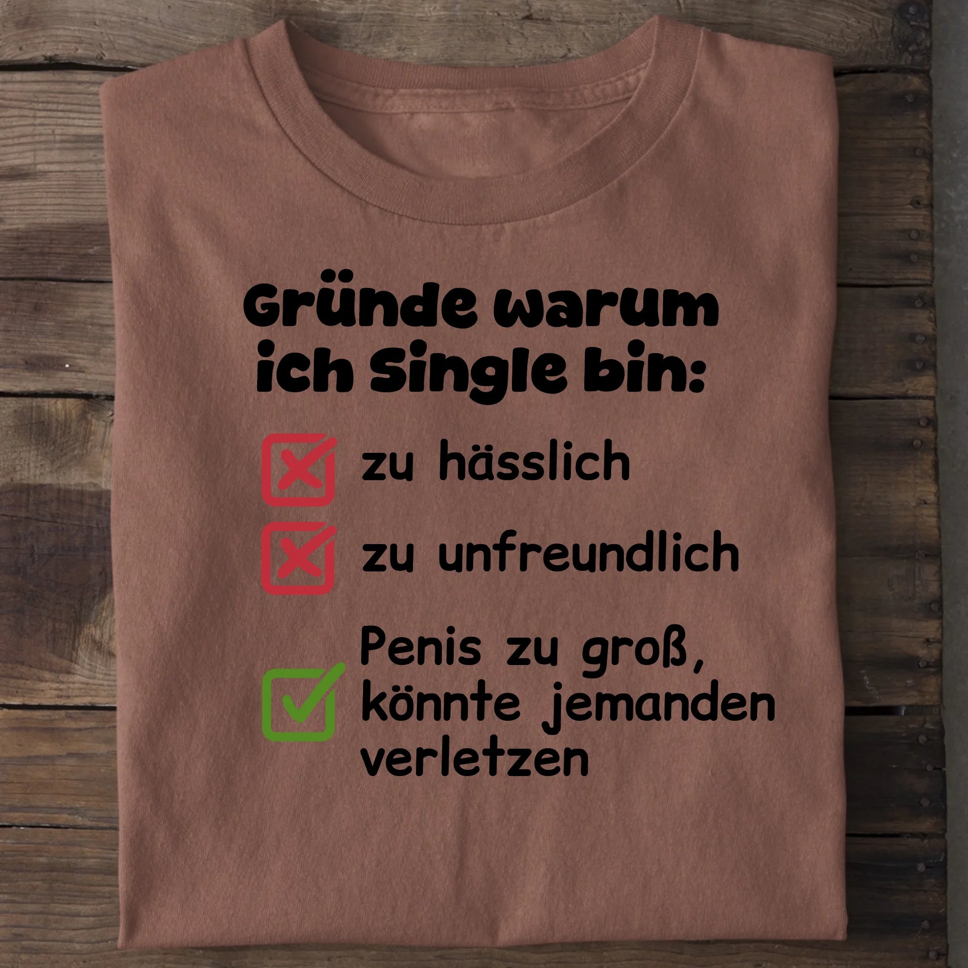 Gründe warum ich Single bin - Organic Men's Shirt (personalisierbar) Crafter T-Shirt ST ST Heritage-Brown