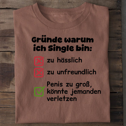 Gründe warum ich Single bin - Organic Men's Shirt (personalisierbar) Crafter T-Shirt ST ST Heritage-Brown