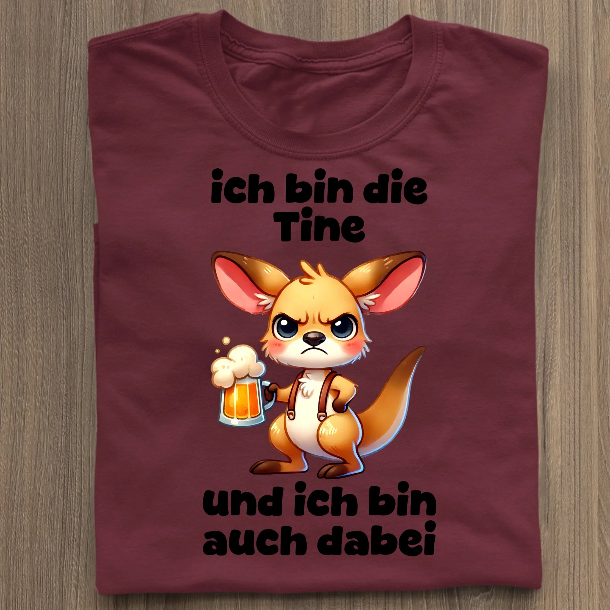 Ich bin auch dabei - Organic Women's Shirt (personalisierbar) Serena T-Shirt ST ST Burgundy