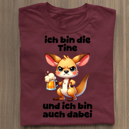 Ich bin auch dabei - Organic Women's Shirt (personalisierbar) Serena T-Shirt ST ST Burgundy