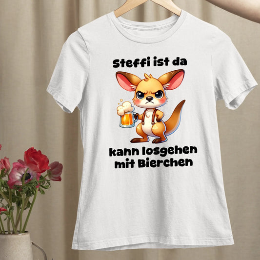 Bin da, kann losgehen - Organic Women's Shirt (personalisierbar)