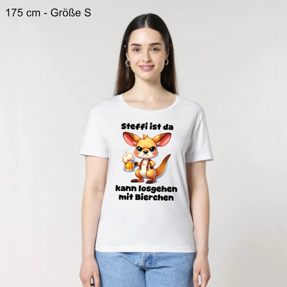 Bin da, kann losgehen - Organic Women's Shirt (personalisierbar)