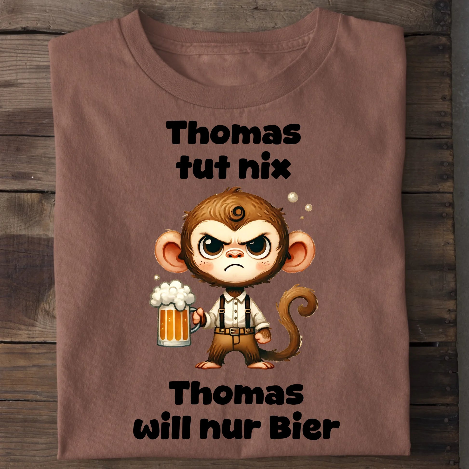 Der tut nix - Organic Men's Shirt (personalisierbar) Crafter T-Shirt ST ST Heritage-Brown