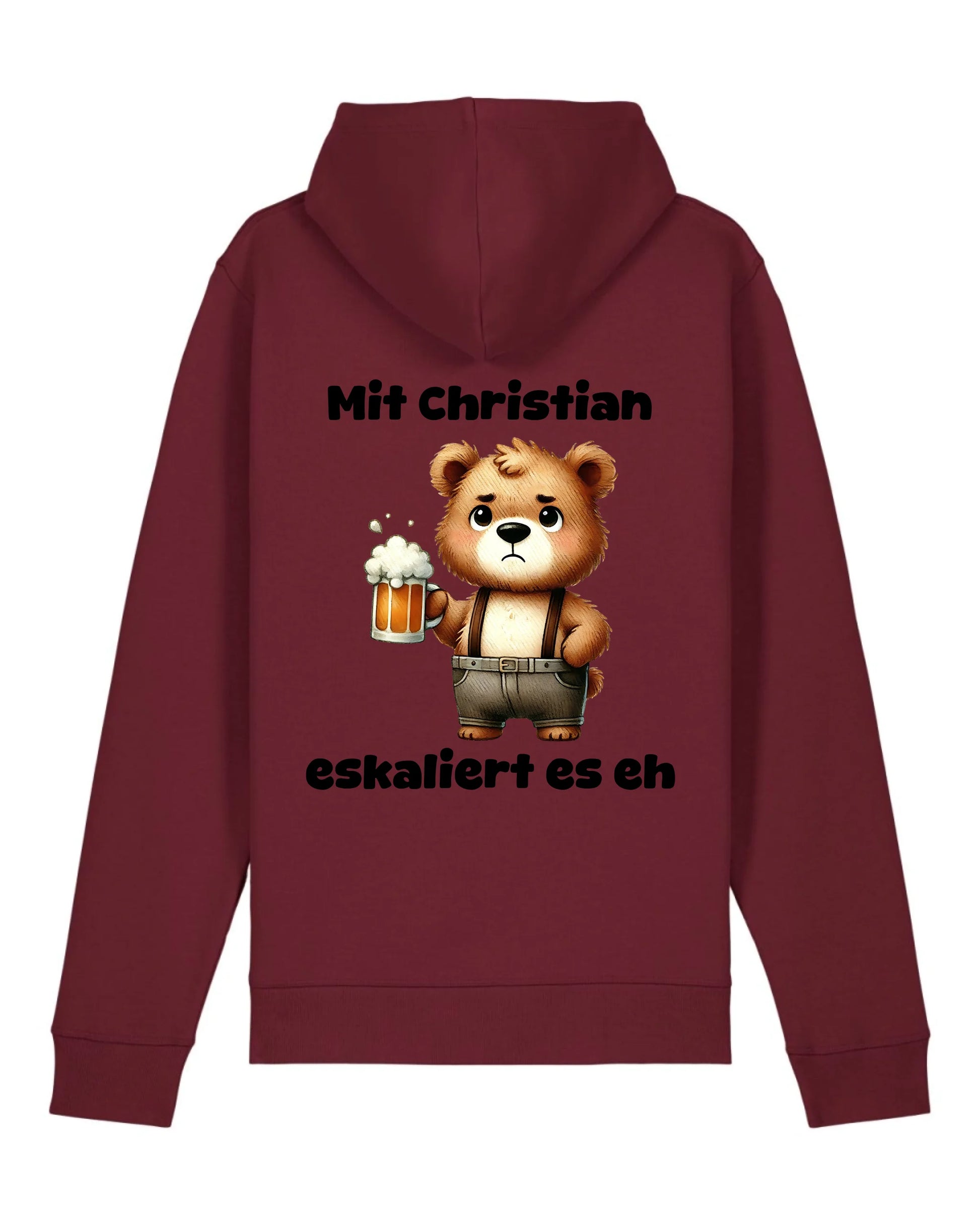 Es eskaliert - Organic Unisex Hoodie (personalisierbar) Drummer 2.0 Hoodie ST ST Burgundy