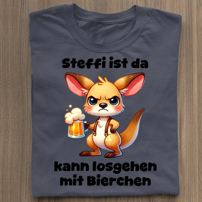 Bin da, kann losgehen - Organic Women's Shirt (personalisierbar) Serena T-Shirt ST ST French-Navy