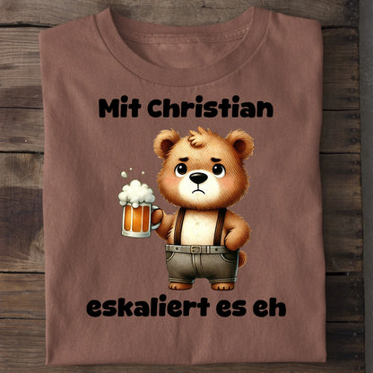 Es eskaliert - Organic Men's Shirt (personalisierbar) Crafter T-Shirt ST ST Heritage-Brown