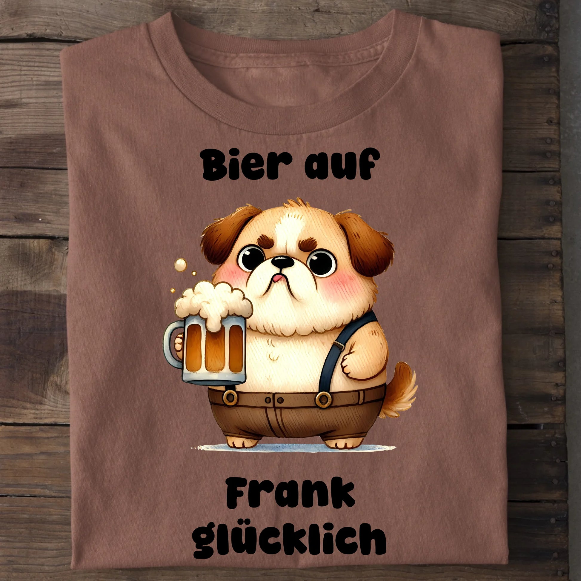 Bier auf - Organic Men's Shirt (personalisierbar) Crafter T-Shirt ST ST Heritage-Brown
