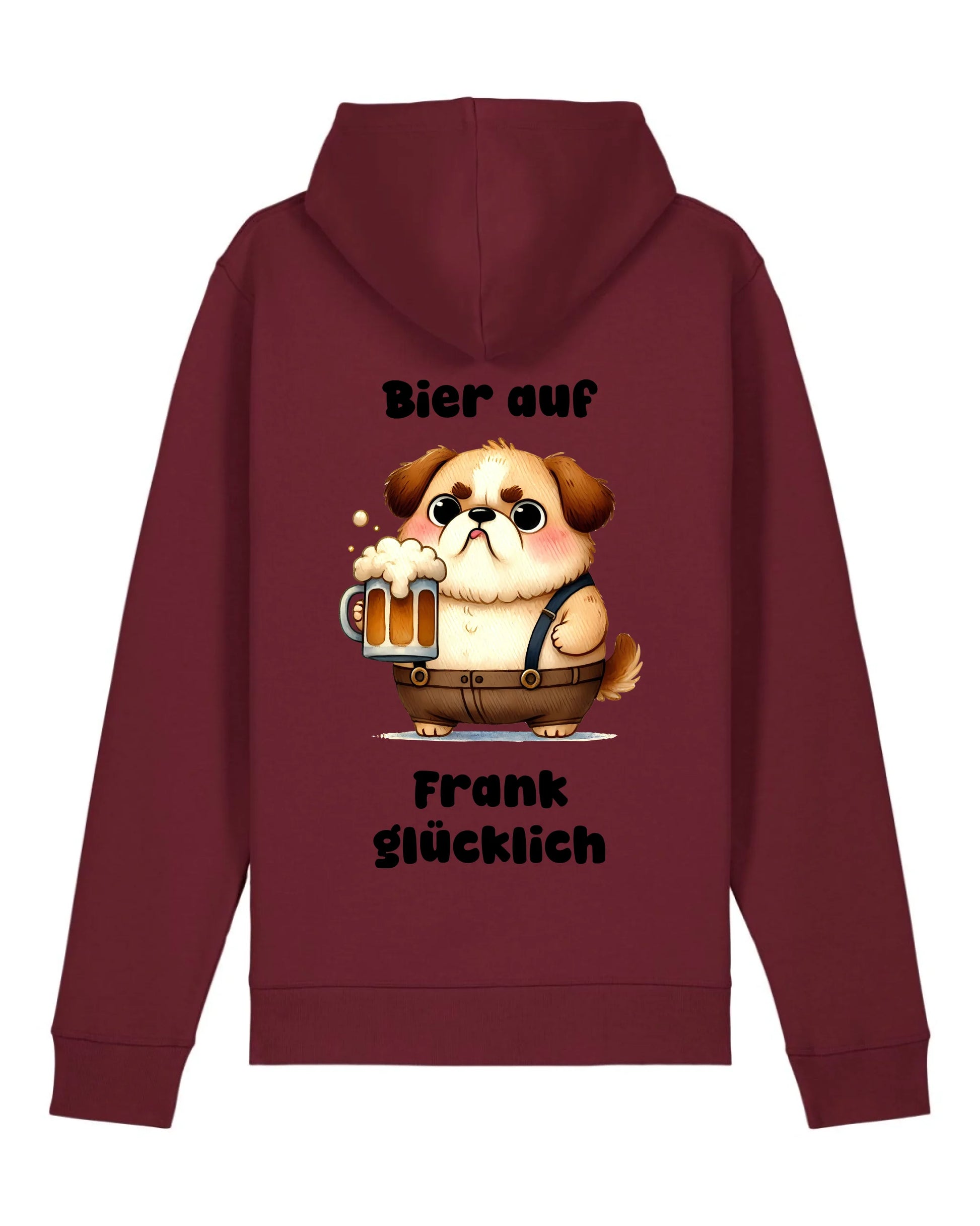 Bier auf - Organic Unisex Hoodie (personalisierbar) Drummer 2.0 Hoodie ST ST Burgundy