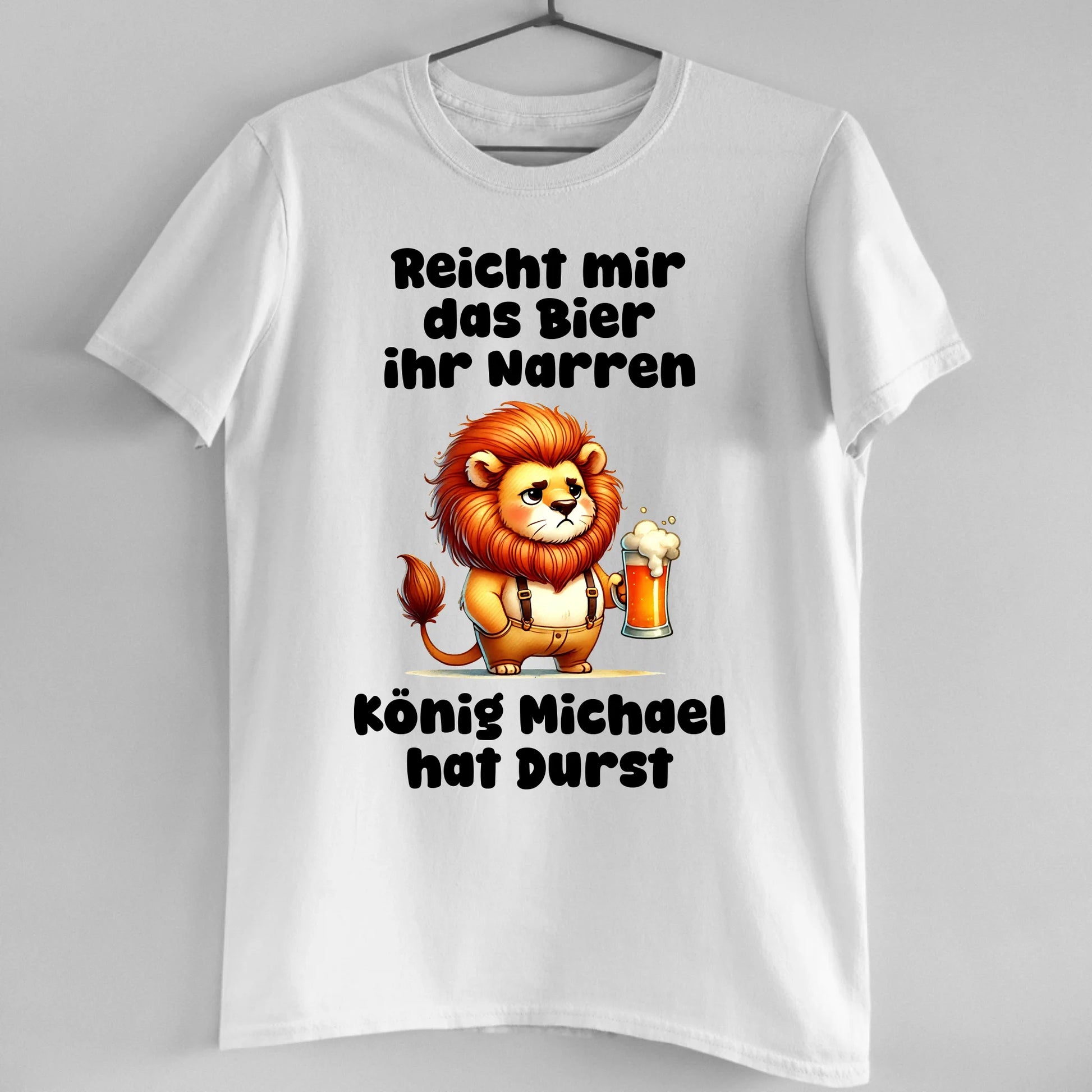 Der König hat Durst - Organic Men's Shirt (personalisierbar)