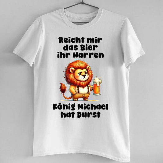 Der König hat Durst - Organic Men's Shirt (personalisierbar)