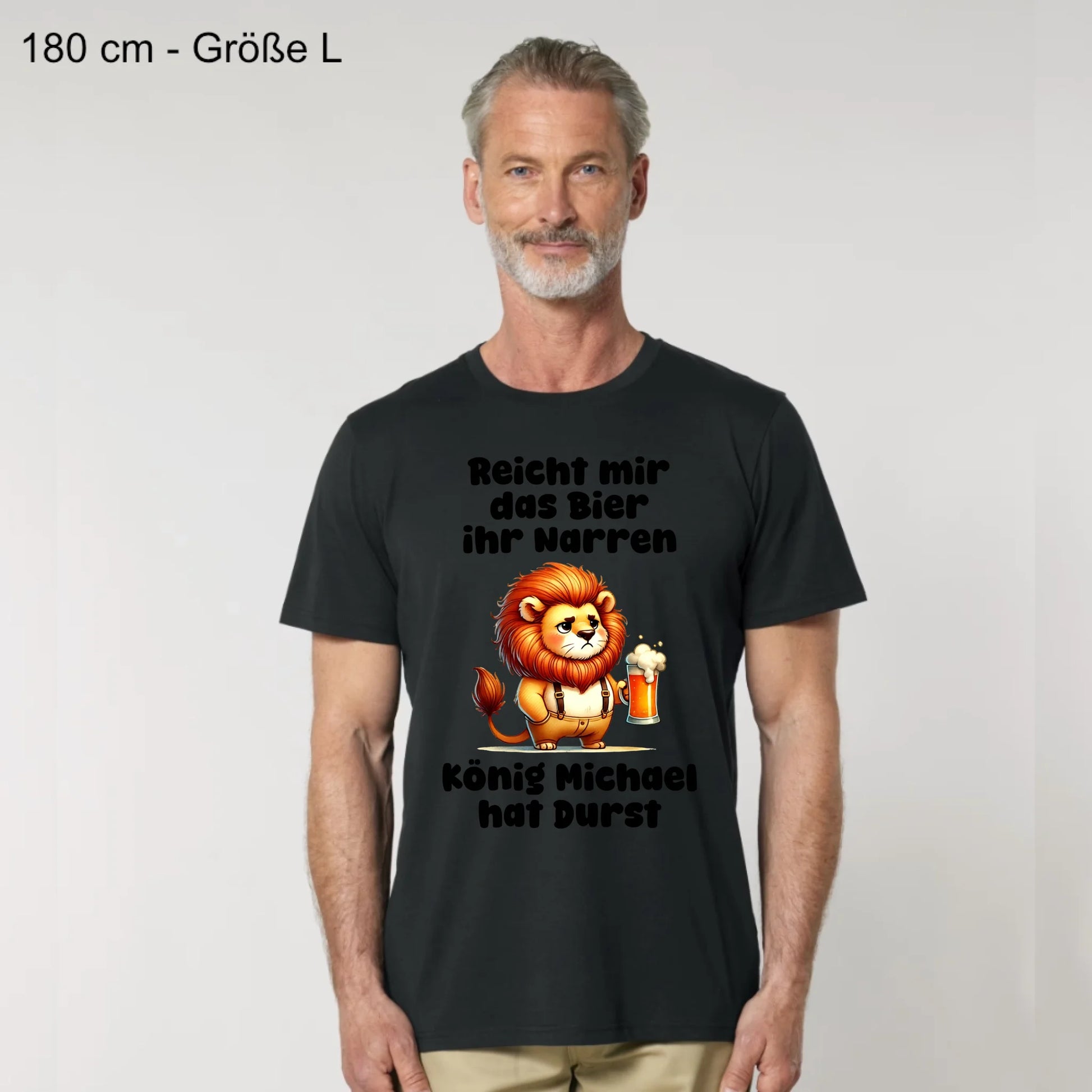 Der König hat Durst - Organic Men's Shirt (personalisierbar)