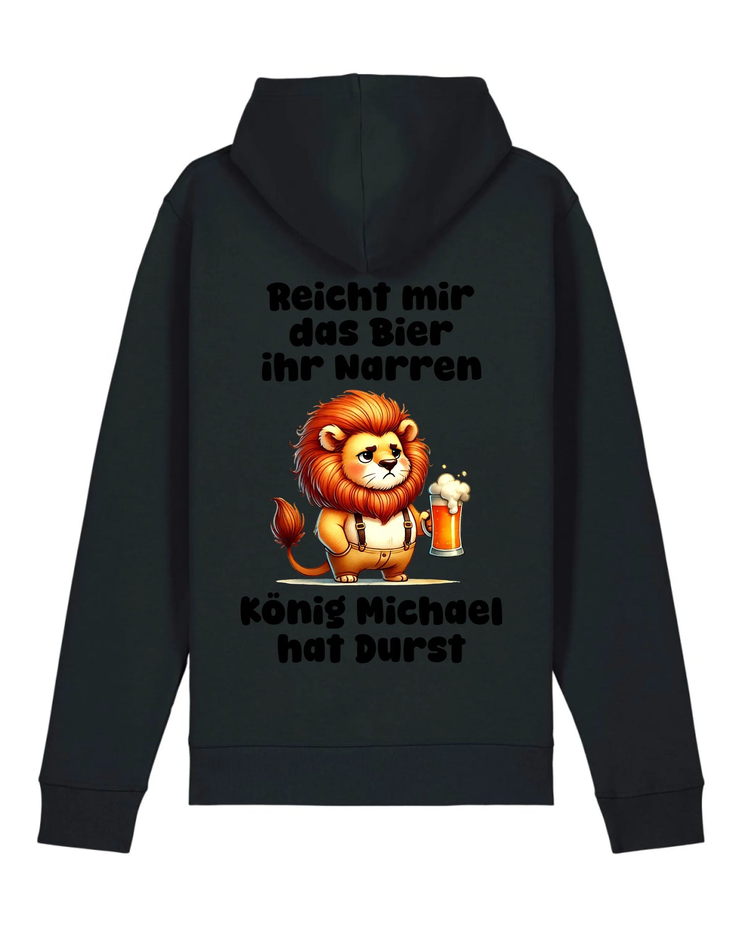 Der König hat Durst - Organic Unisex Hoodie (personalisierbar) Drummer 2.0 Hoodie ST ST Black