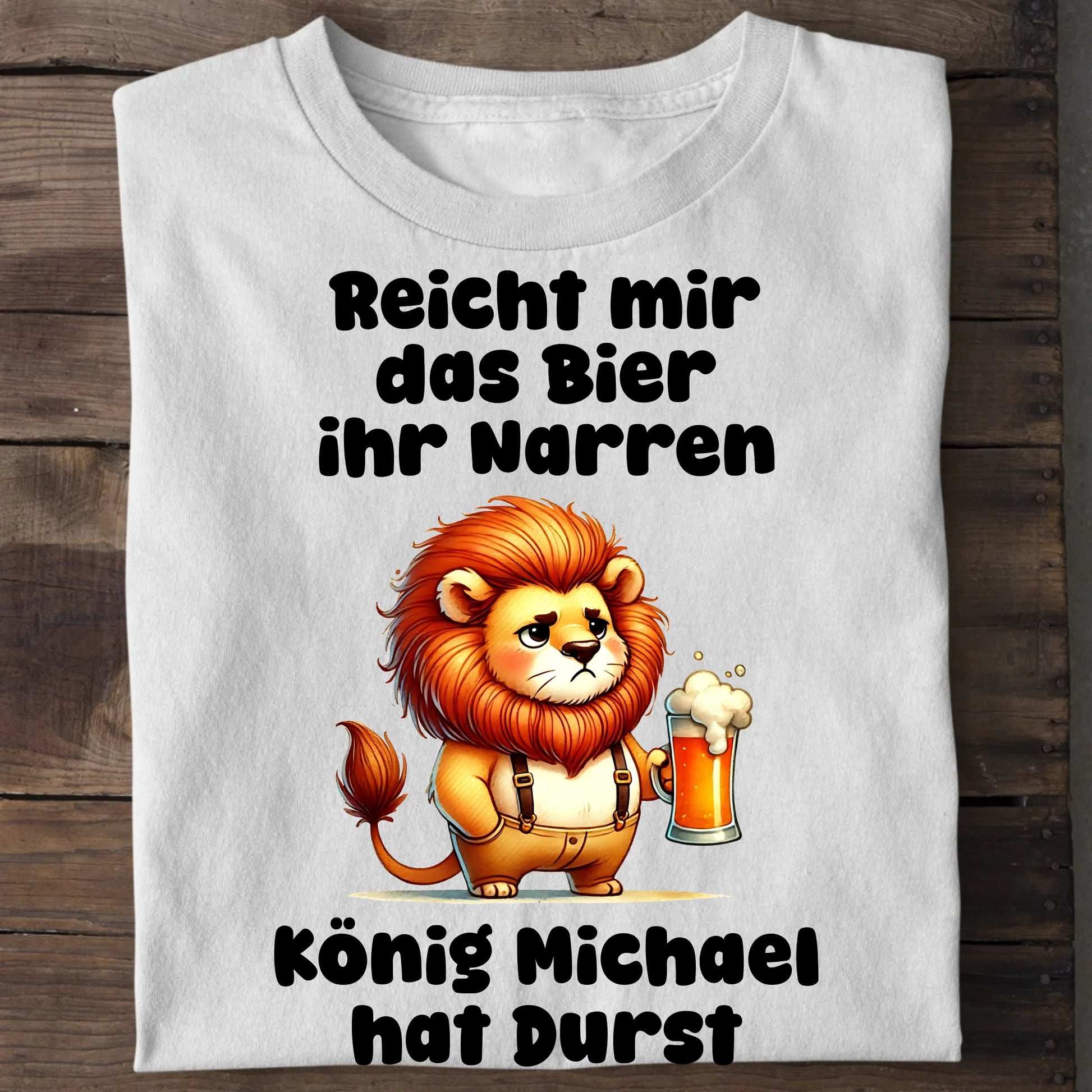 Der König hat Durst - Organic Men's Shirt (personalisierbar) Crafter T-Shirt ST ST White