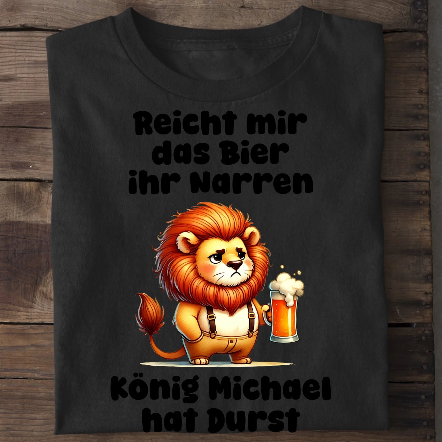 Der König hat Durst - Organic Men's Shirt (personalisierbar) Crafter T-Shirt ST ST Black