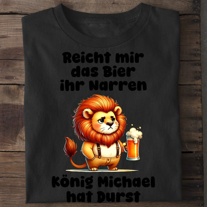 Der König hat Durst - Organic Men's Shirt (personalisierbar) Crafter T-Shirt ST ST Black