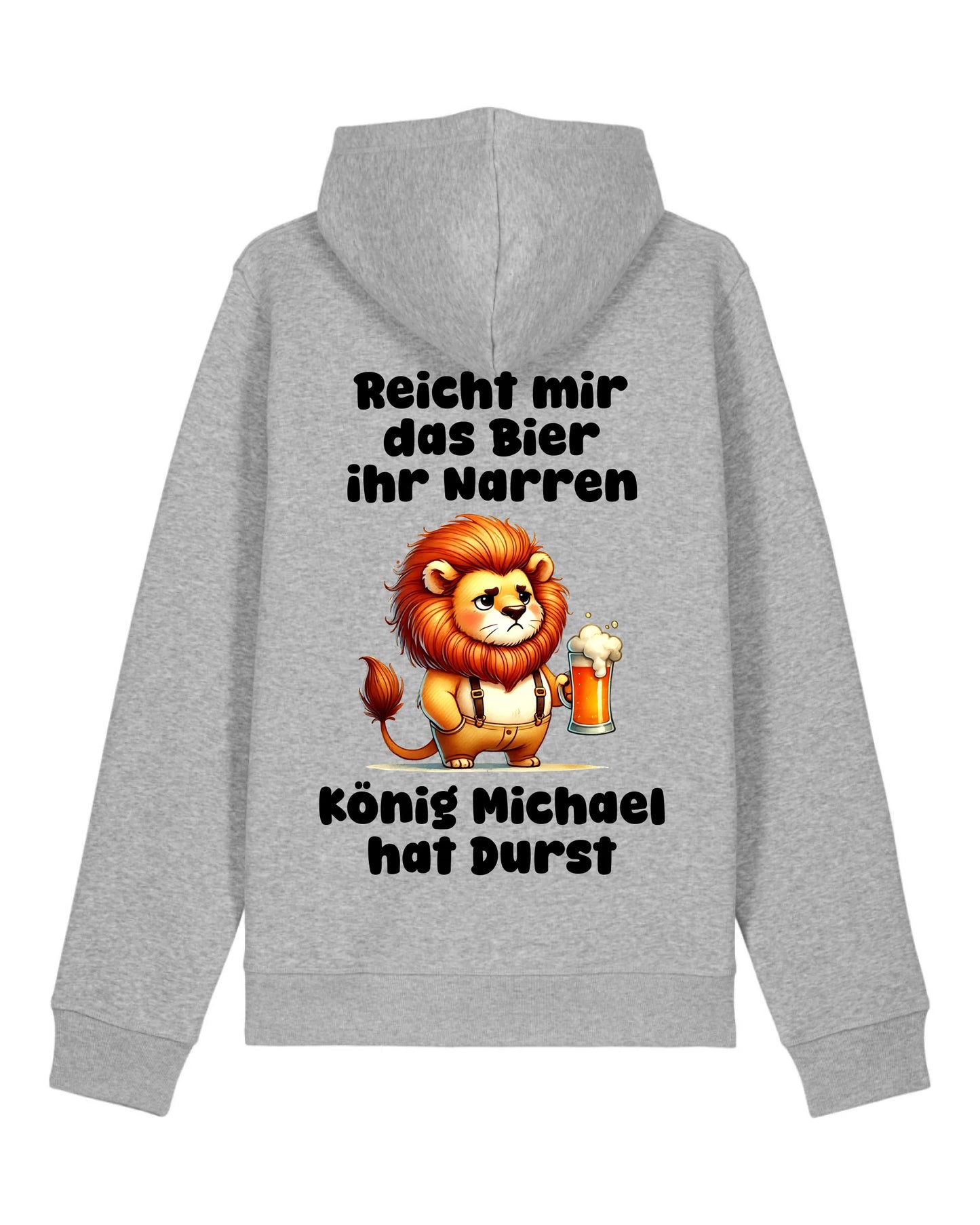 Der König hat Durst - Organic Unisex Hoodie (personalisierbar) Drummer 2.0 Hoodie ST ST Heather-Grey