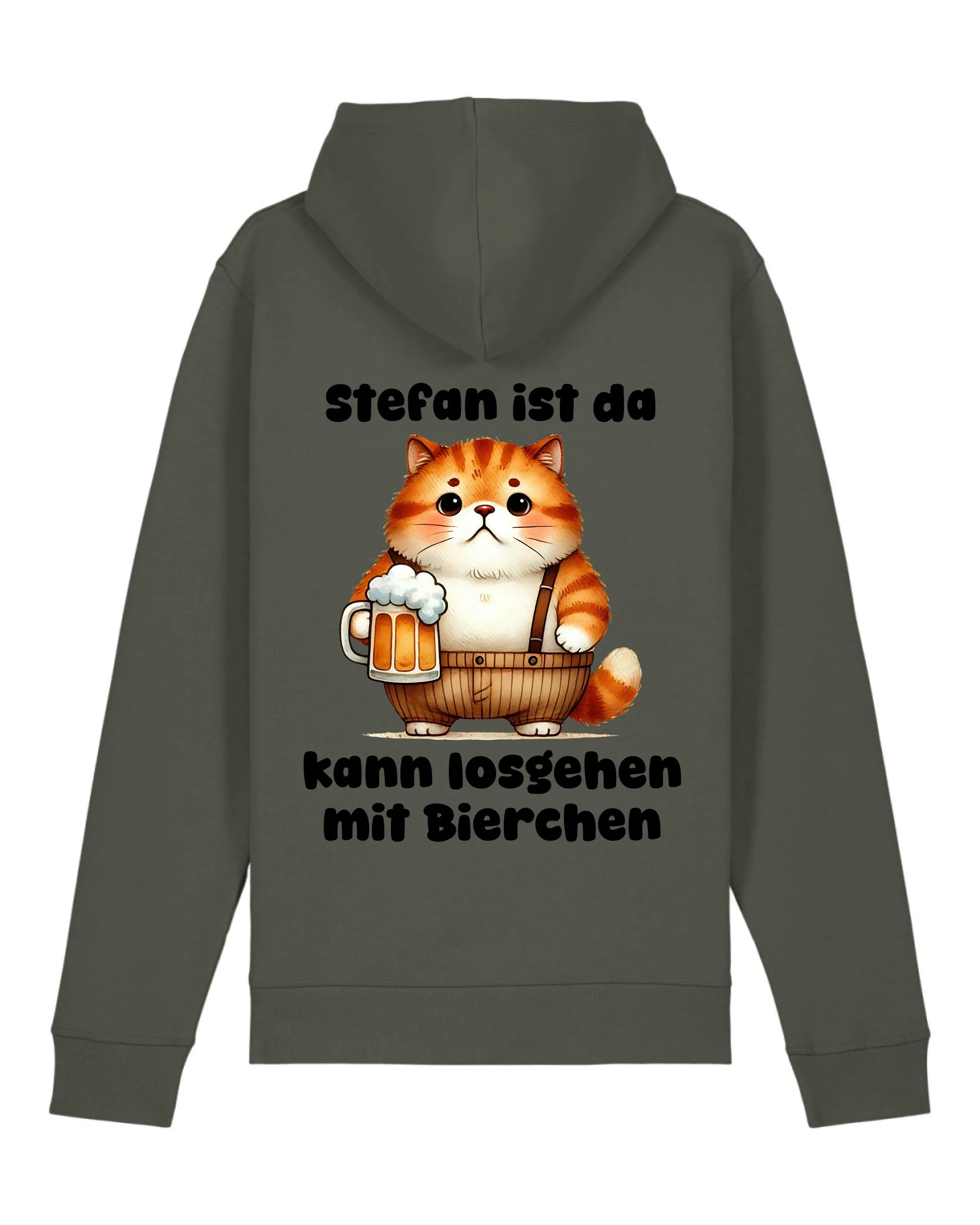 Bin da, kann losgehen - Organic Unisex Hoodie (personalisierbar) Drummer 2.0 Hoodie ST ST Khaki