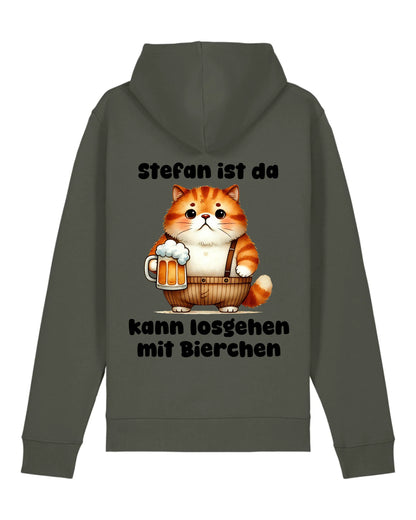 Bin da, kann losgehen - Organic Unisex Hoodie (personalisierbar) Drummer 2.0 Hoodie ST ST Khaki
