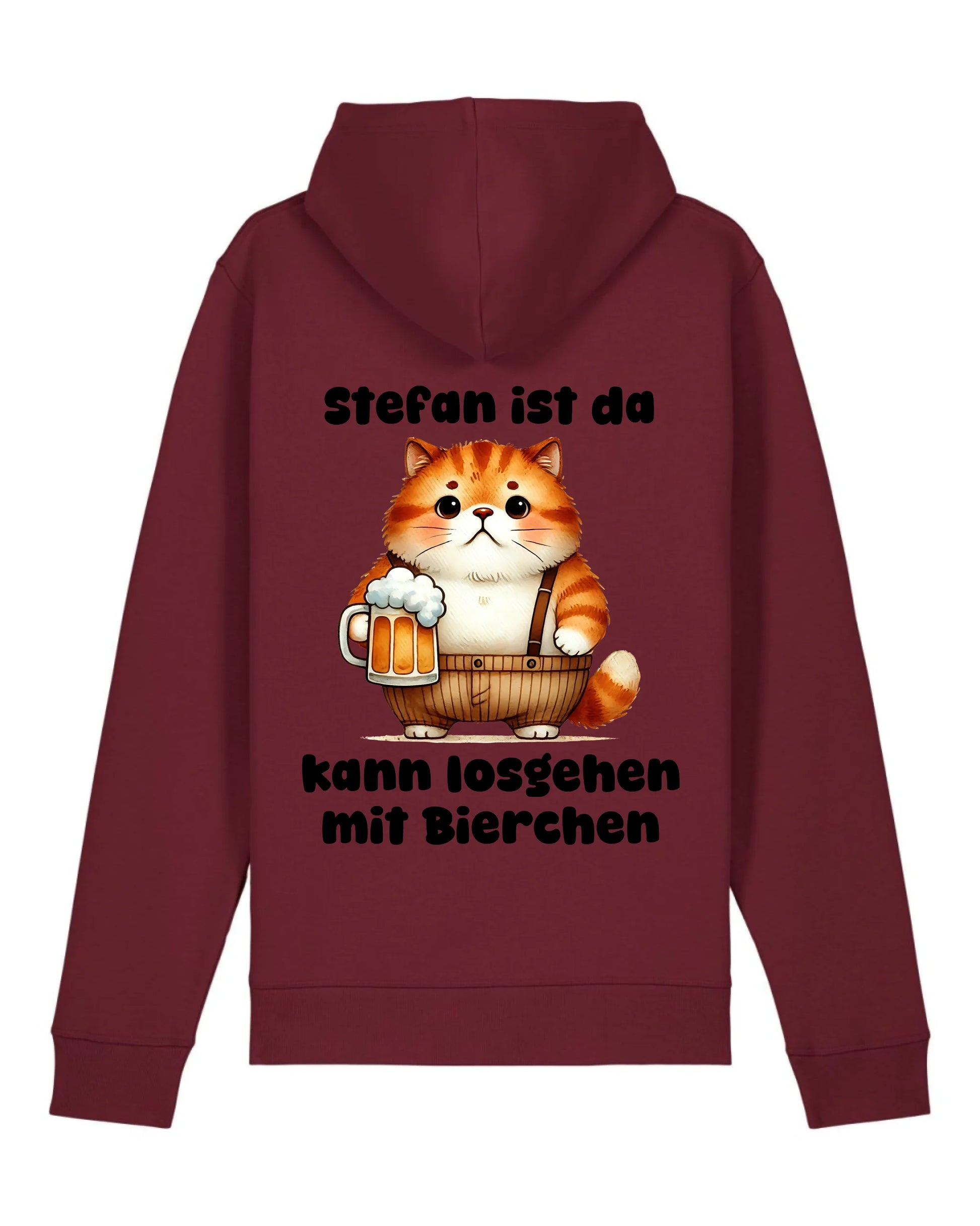 Bin da, kann losgehen - Organic Unisex Hoodie (personalisierbar) Drummer 2.0 Hoodie ST ST Burgundy