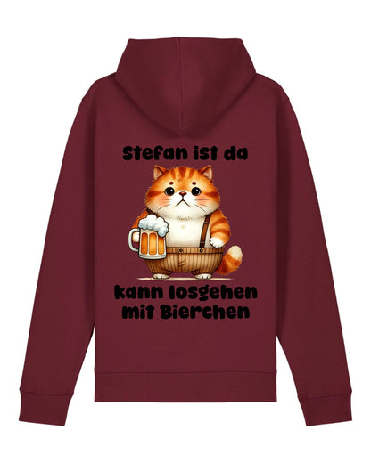 Bin da, kann losgehen - Organic Unisex Hoodie (personalisierbar) Drummer 2.0 Hoodie ST ST Burgundy
