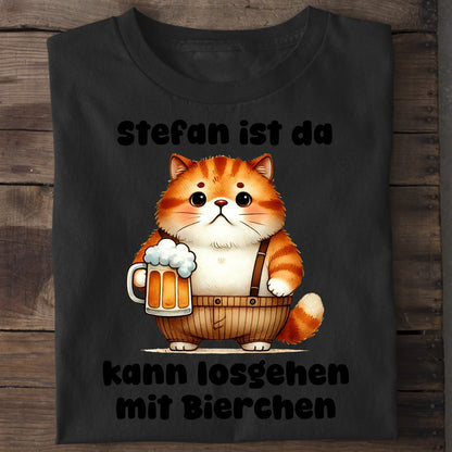Bin da, kann losgehen - Organic Men's Shirt (personalisierbar) Crafter T-Shirt ST ST Black
