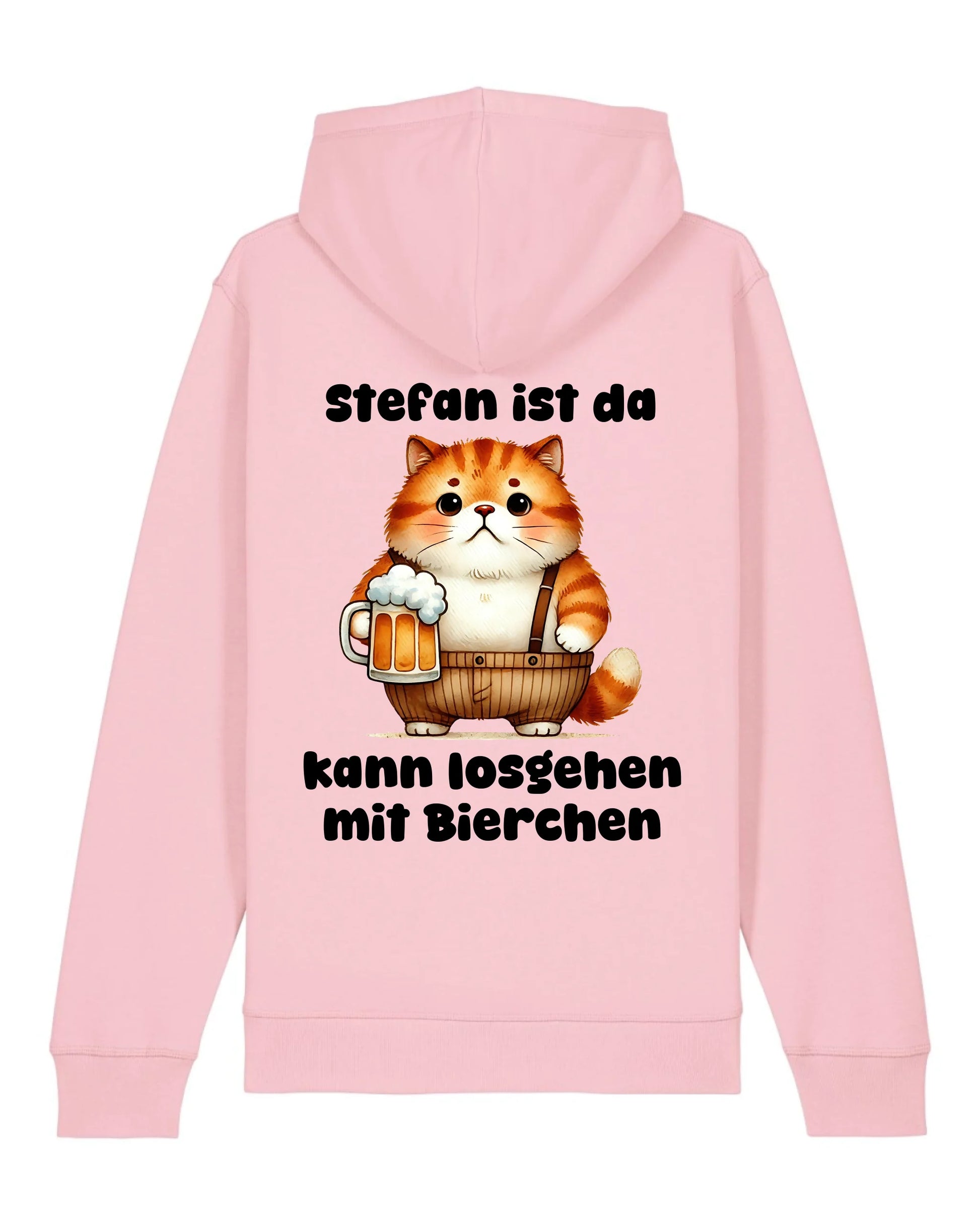 Bin da, kann losgehen - Organic Unisex Hoodie (personalisierbar) Drummer 2.0 Hoodie ST ST Cotton-Pink