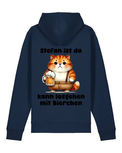 Bin da, kann losgehen - Organic Unisex Hoodie (personalisierbar) Drummer 2.0 Hoodie ST ST French-Navy