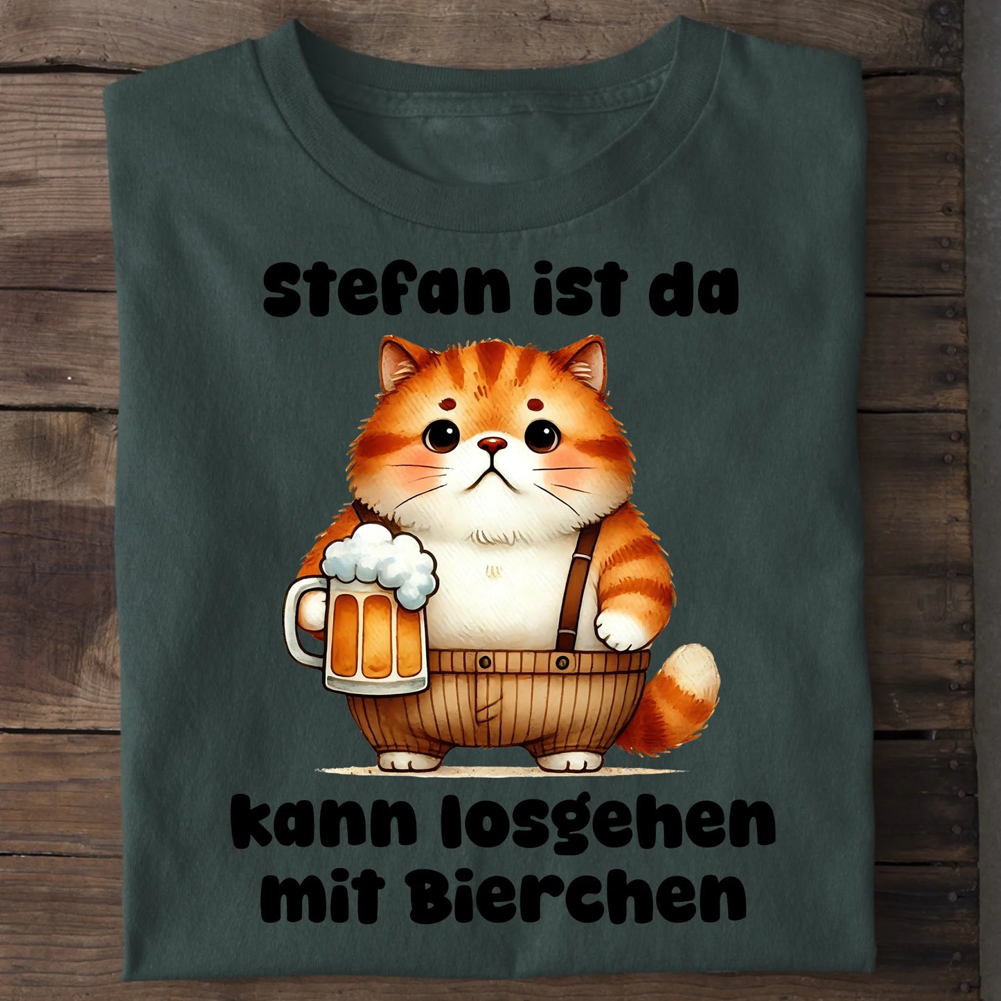 Bin da, kann losgehen - Organic Men's Shirt (personalisierbar) Crafter T-Shirt ST ST Bottled-Green