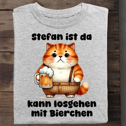 Bin da, kann losgehen - Organic Men's Shirt (personalisierbar) Crafter T-Shirt ST ST Heather-Grey
