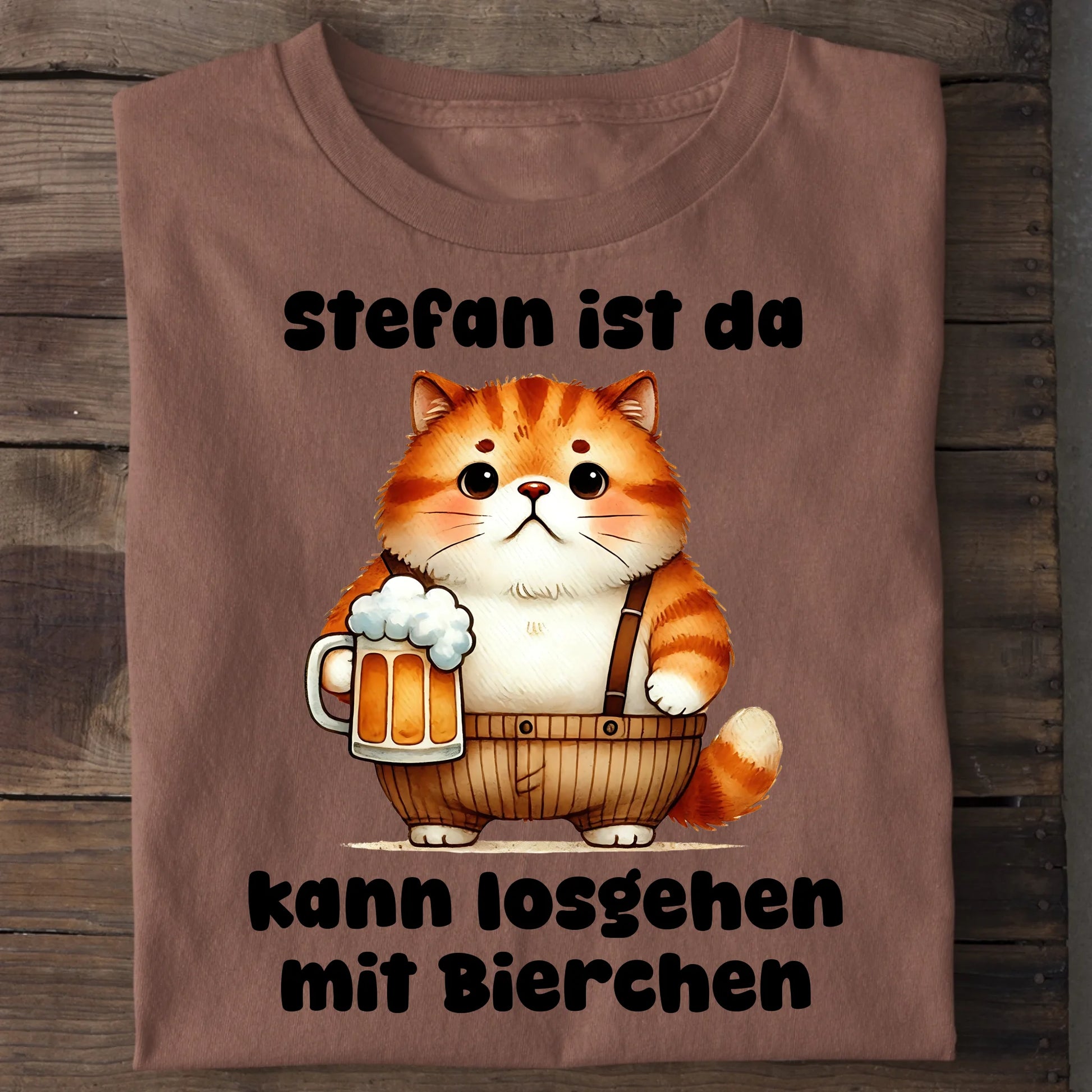 Bin da, kann losgehen - Organic Men's Shirt (personalisierbar) Crafter T-Shirt ST ST Heritage-Brown