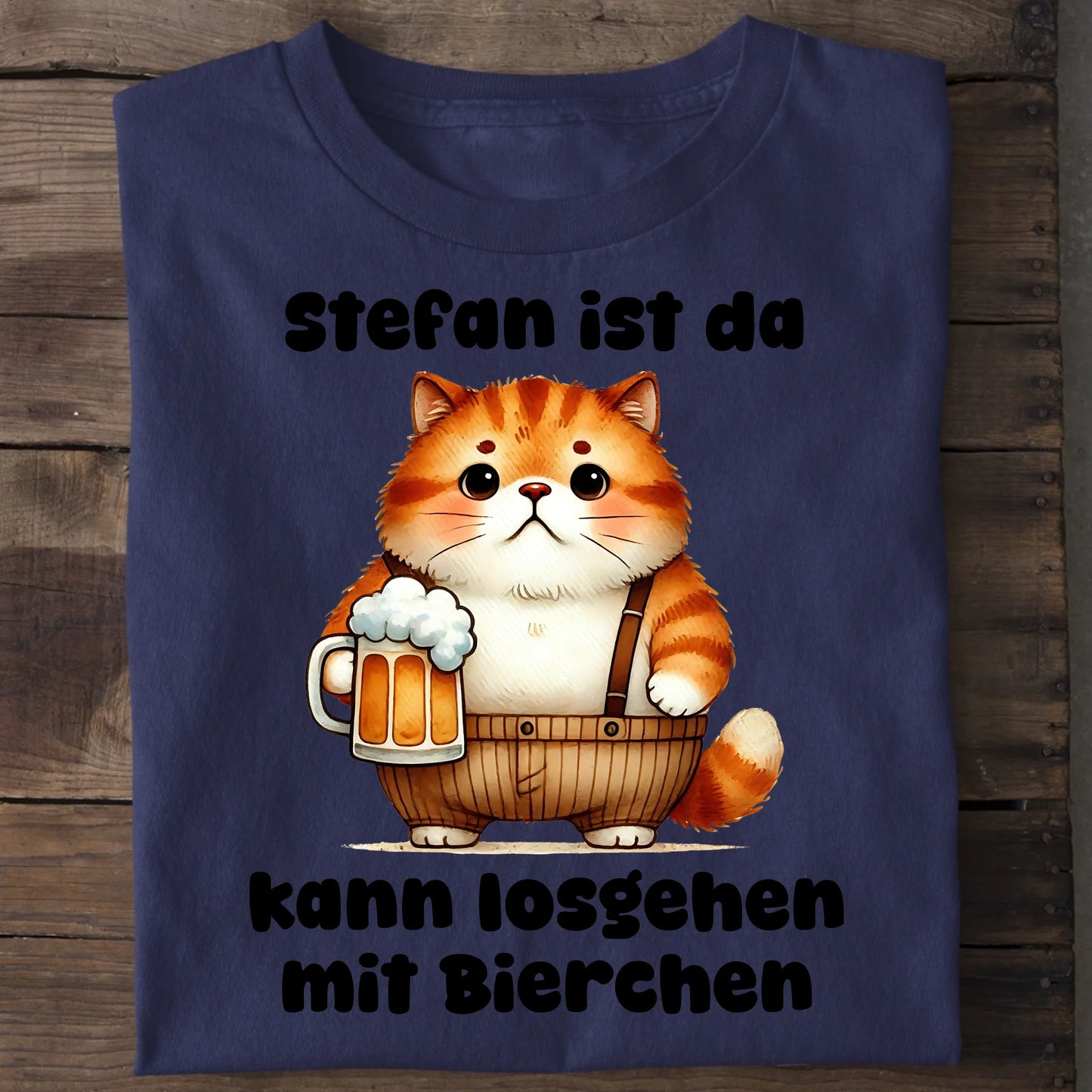 Bin da, kann losgehen - Organic Men's Shirt (personalisierbar) Crafter T-Shirt ST ST French-Navy