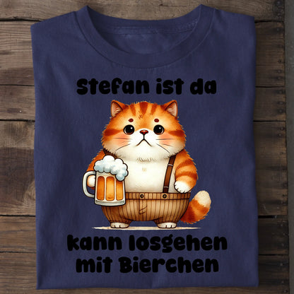 Bin da, kann losgehen - Organic Men's Shirt (personalisierbar) Crafter T-Shirt ST ST French-Navy