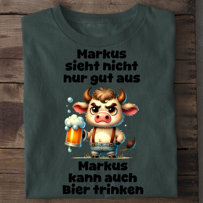 Ich sehe nicht nur gut aus - Organic Men's Shirt (personalisierbar) Crafter T-Shirt ST ST Bottled-Green