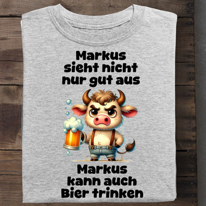 Ich sehe nicht nur gut aus - Organic Men's Shirt (personalisierbar) Crafter T-Shirt ST ST Heather-Grey