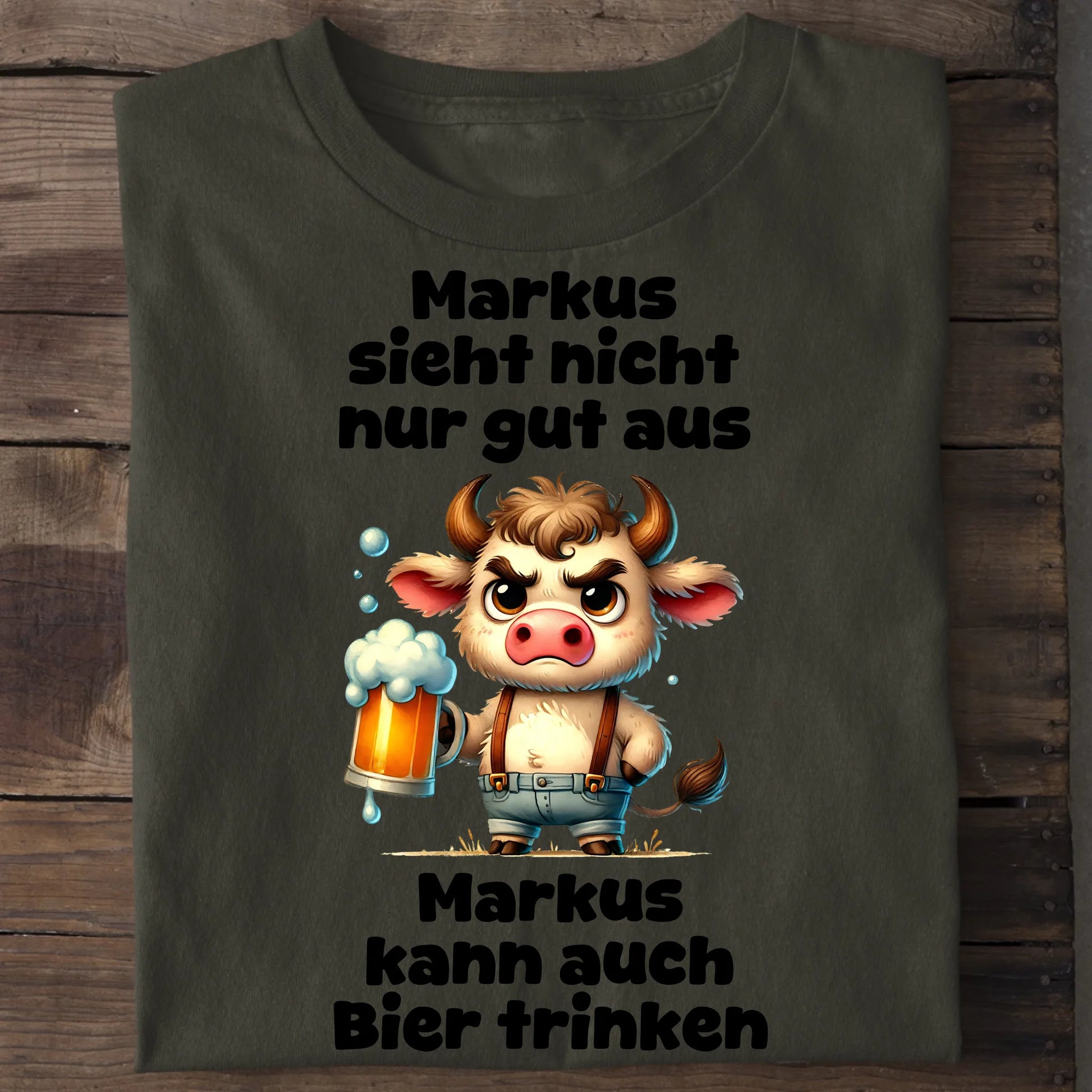 Ich sehe nicht nur gut aus - Organic Men's Shirt (personalisierbar) Crafter T-Shirt ST ST Khaki