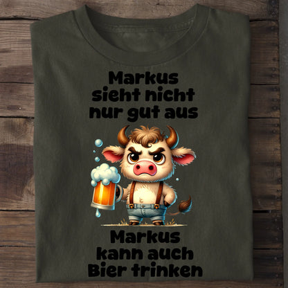 Ich sehe nicht nur gut aus - Organic Men's Shirt (personalisierbar) Crafter T-Shirt ST ST Khaki