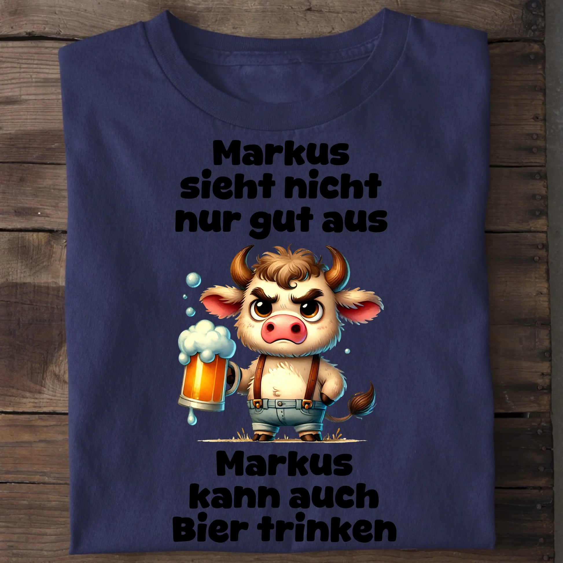 Ich sehe nicht nur gut aus - Organic Men's Shirt (personalisierbar) Crafter T-Shirt ST ST French-Navy