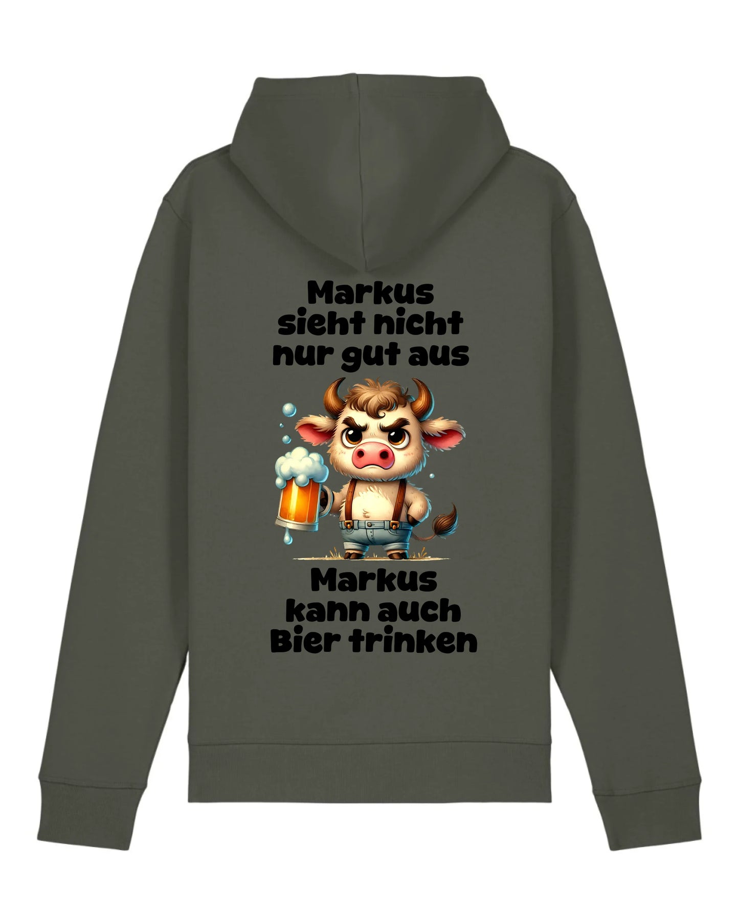 Ich sehe nicht nur gut aus - Organic Unisex Hoodie (personalisierbar) Drummer 2.0 Hoodie ST ST Khaki