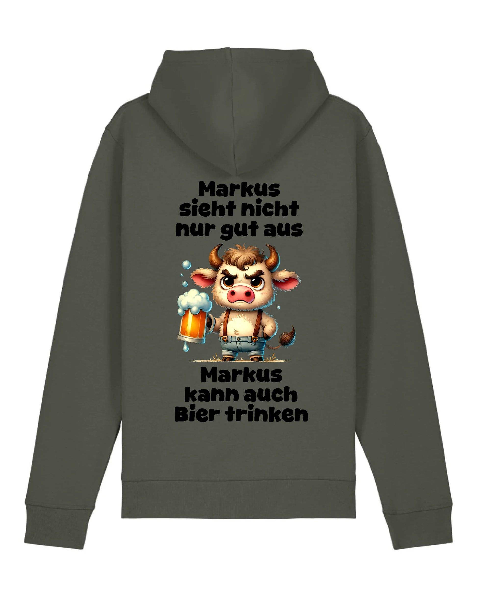 Ich sehe nicht nur gut aus - Organic Unisex Hoodie (personalisierbar) Drummer 2.0 Hoodie ST ST Khaki
