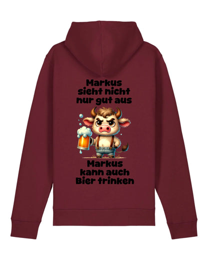 Ich sehe nicht nur gut aus - Organic Unisex Hoodie (personalisierbar) Drummer 2.0 Hoodie ST ST Burgundy